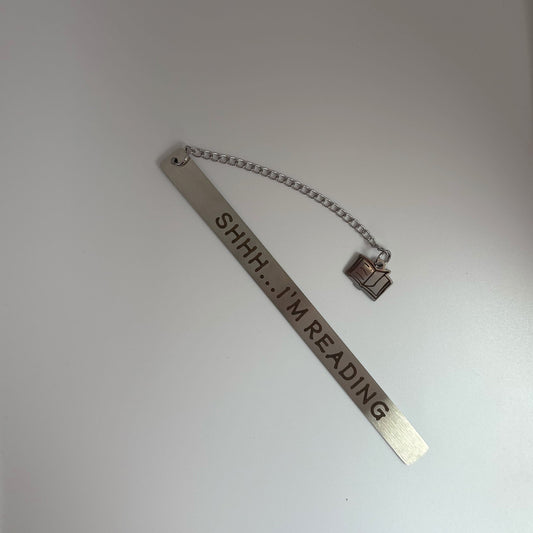 Метален книгоразделител „Shhh… I’m Reading“