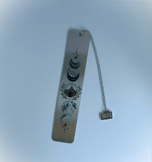 Метален книгоразделител „Лунни фази“